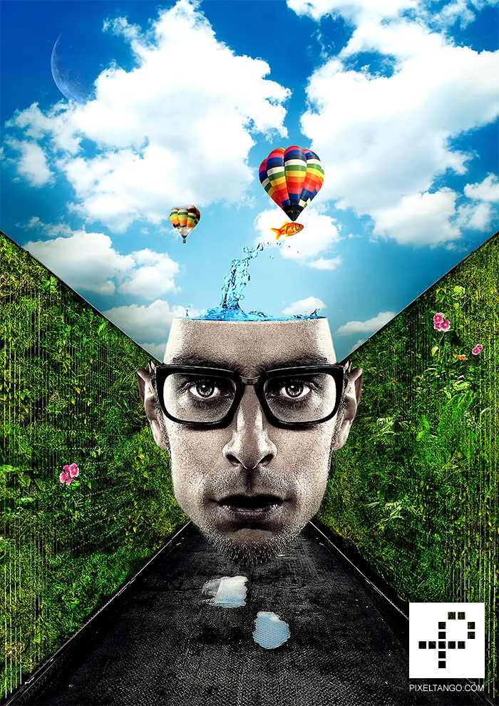 Abstract art photo manipulation made in Photoshop